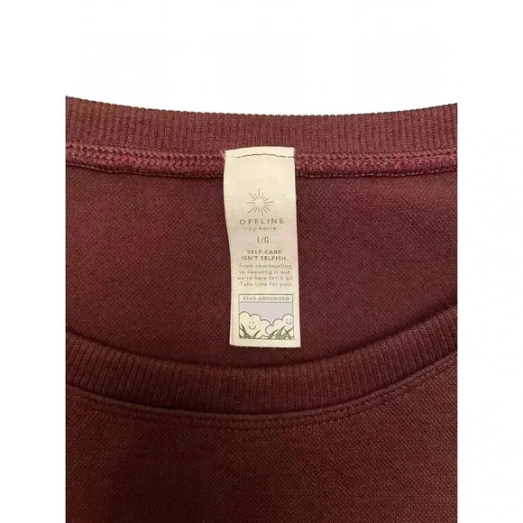 Aerie Offline Seamless Cropped T-Shirt Size Large - Picture 4 of 8